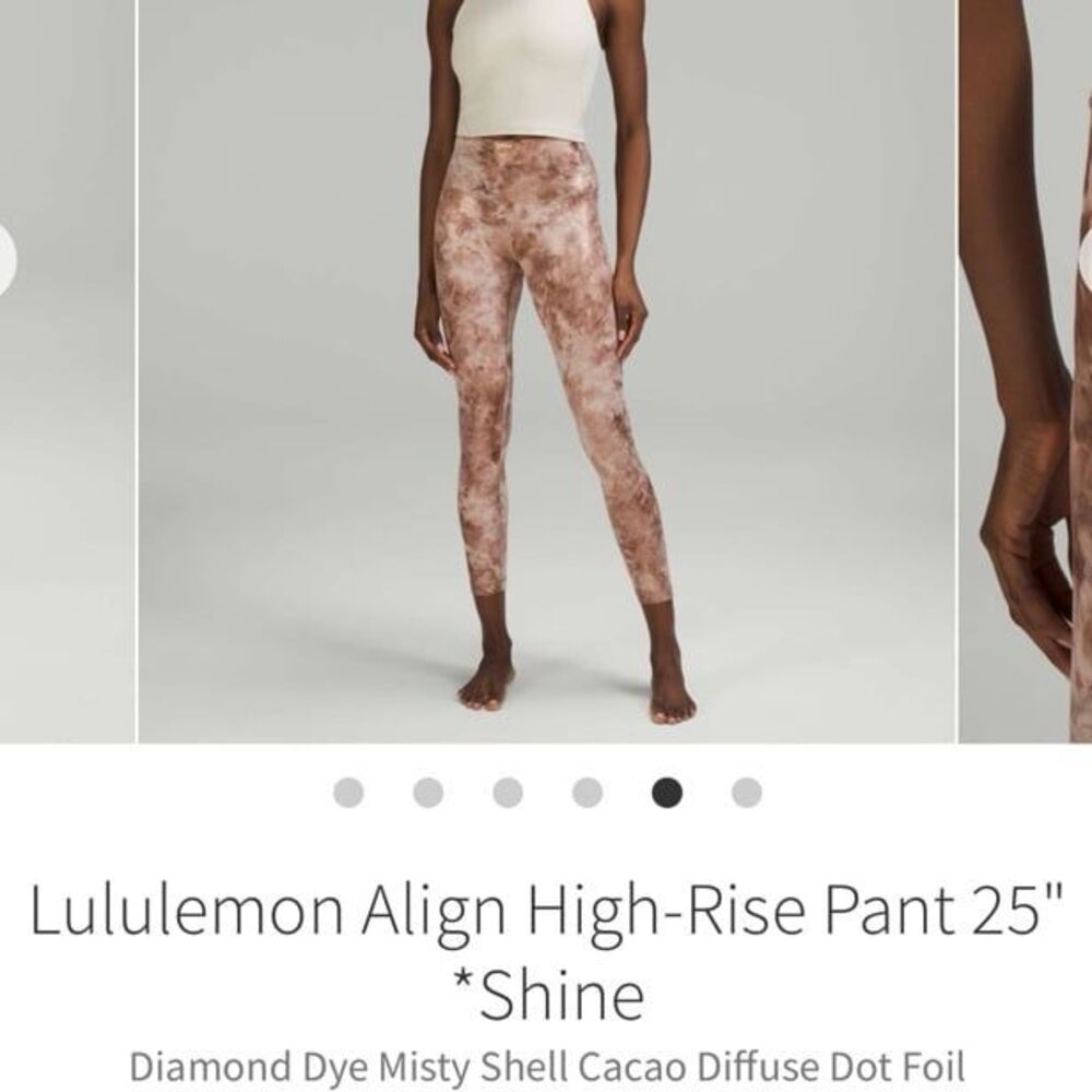 Lululemon Align High-Rise Crop Leggings | Size 8 | Diamond Dye Misty Shell Cacao